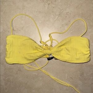 For Love And Lemons Yellow Bikini Top